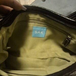 The Sak Black and White Patterned Handbag